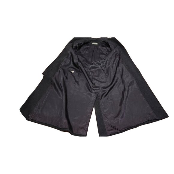 Calvin Klein Wool Long Coat Women’s Sze 4 Charcoal Gray Button Front Classic - Picture 7 of 15